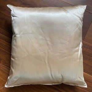 Cream Sateen Accent Pillow #1